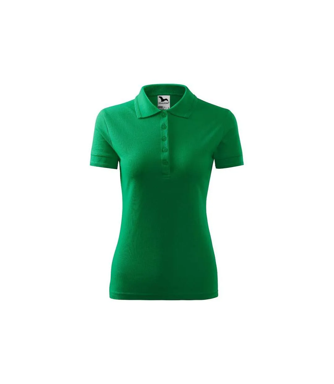 Womens/ladies Pique Polo Shirt Forest Green Malfini-3