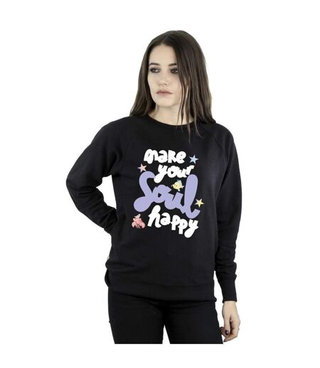 Disney - Sweat THE LITTLE MERMAID HAPPY - Femme (Noir) - UTBI23452