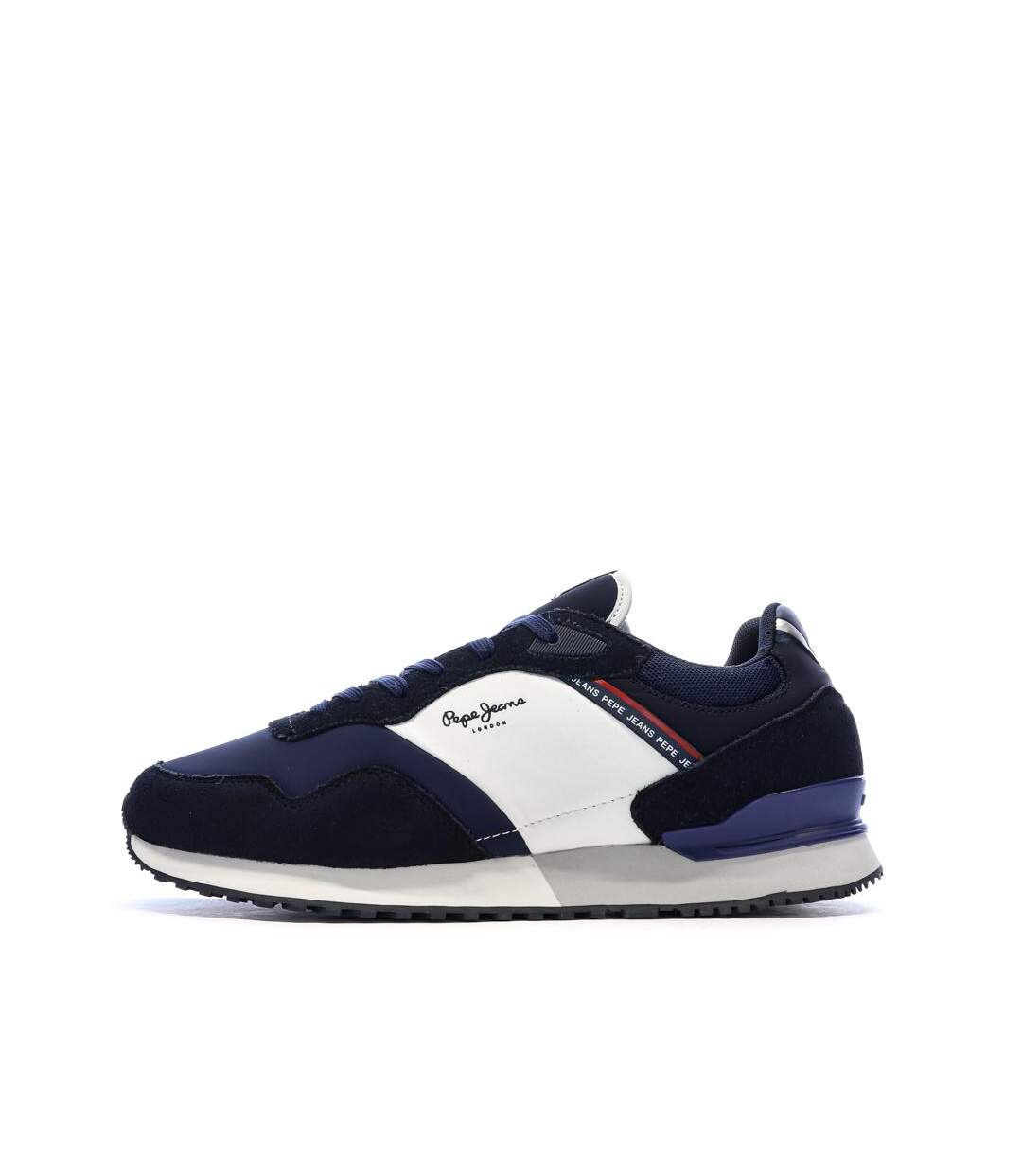 Baskets marine/blanche/bleu homme pepe jeans brit road m-1