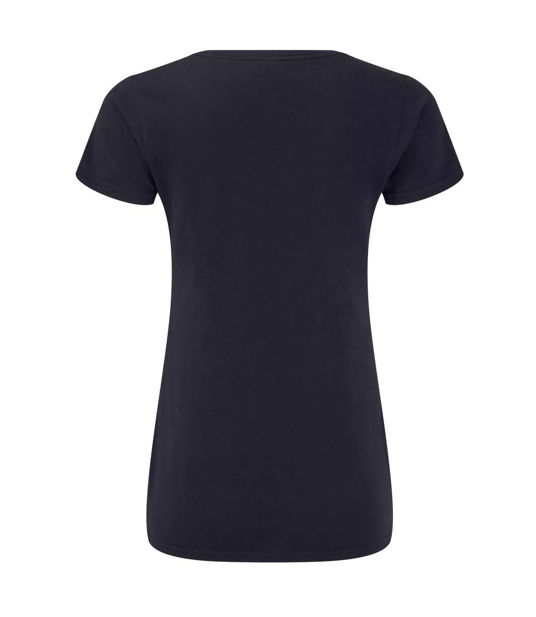 Womens/ladies Iconic V Neck T-shirt Deep Navy Fruit Of The Loom-2