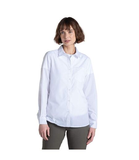 Womens/ladies Kiwi Iii Long-sleeved Shirt White Craghoppers