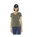 T-shirt femme col V flammé avec print devant et motif au dos Tulle Vondutch-1