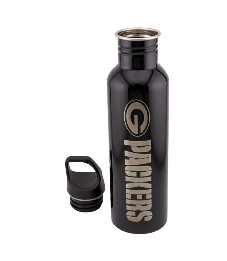 Green Bay Packers Stainless Steel Water Bottle (Black/Gold) (One Size) - UTTA11755