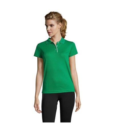 Performer Polo À Manches Courtes Femme Vert Tendre SOLS