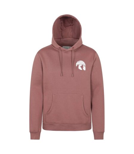 Mens Mountain Badge Hoodie Light Brown Mountain Warehouse