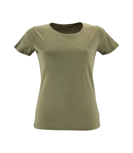 SOLS Womens/Ladies Regent Fit Short Sleeve T-Shirt (Heather Khaki) - UTPC2921