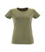 SOLS Womens/Ladies Regent Fit Short Sleeve T-Shirt (Heather Khaki)