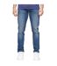 Mens Buraca Stonewashed Slim Jeans Blue Crosshatch-2
