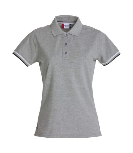 Clique Womens/Ladies Newton Polo Shirt (Grey Melange) - UTUB334