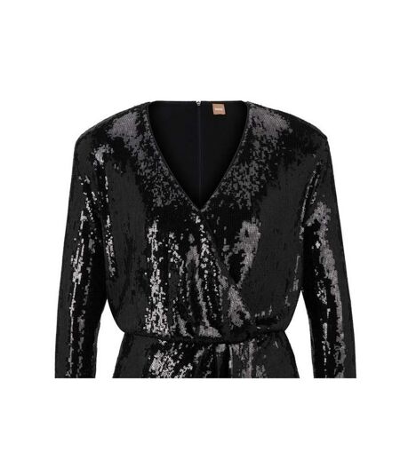 Robe Epalleta Femme Noir Boss