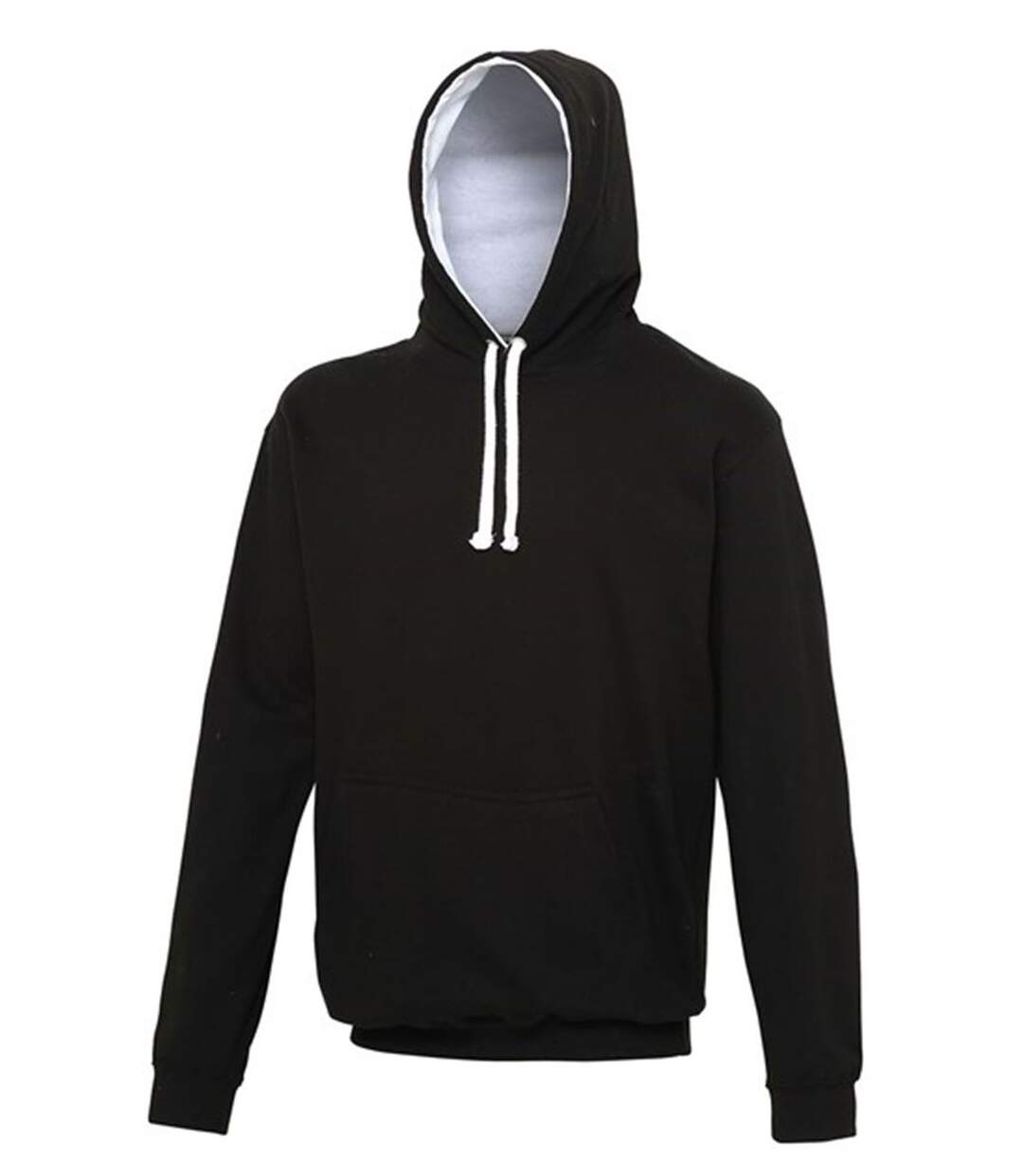 Sweat à capuche contrastée unisexe - JH003 - noir et blanc