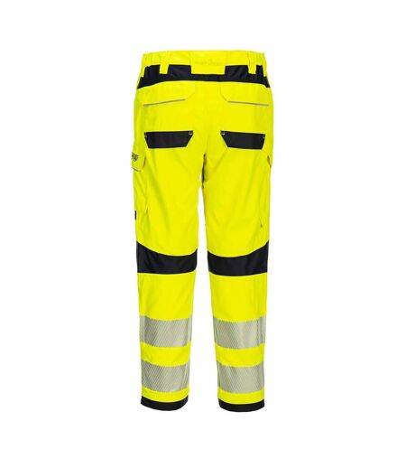 Womens/ladies Pw3 Modaflame Hi-vis Work Trousers Yellow Black Portwest