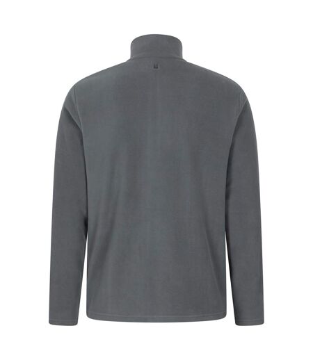 Mens Raso Full Zip Fleece Top Dark Grey Mountain Warehouse