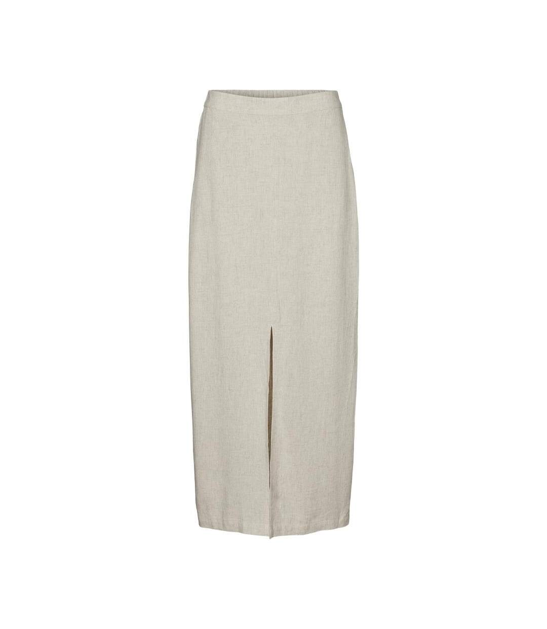 Jupe Longue Écru Femme Vero Moda Ankle Linen - L-1