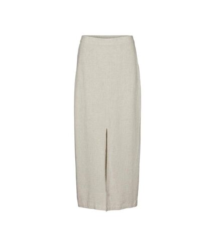 Jupe Longue Écru Femme Vero Moda Ankle Linen - L