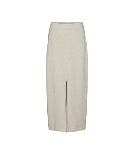 Jupe Longue Écru Femme Vero Moda Ankle Linen - L