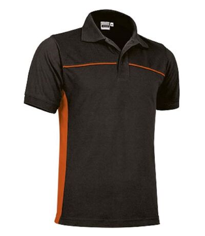 Polo bicolore - Homme - réf THUNDER - noir et orange