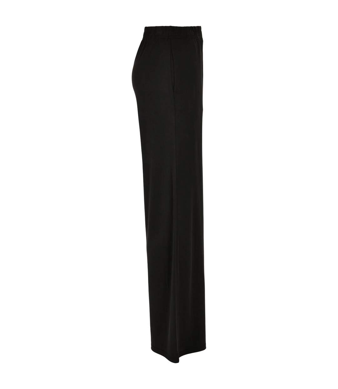 Womens/ladies Modal Wide Leg Yoga Pants Black Urban Classics-4