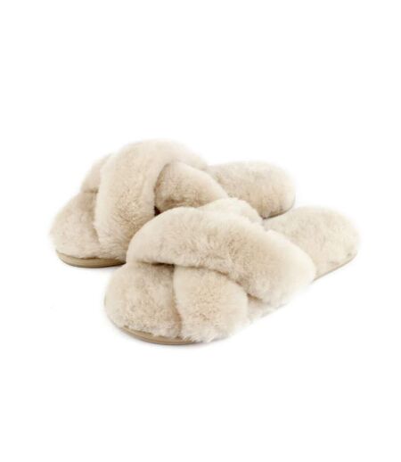 Eastern Counties Leather Womens/Ladies Delilah Sheepskin Slippers (Oyster) - UTEL375