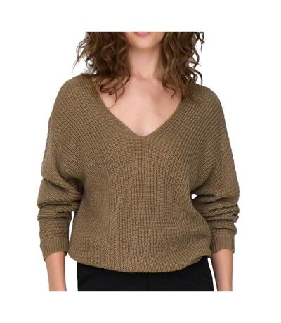 Pull marron femme jdy maya - l