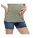 Short de grossesse en jean bleu femme mamalicious lamy-1