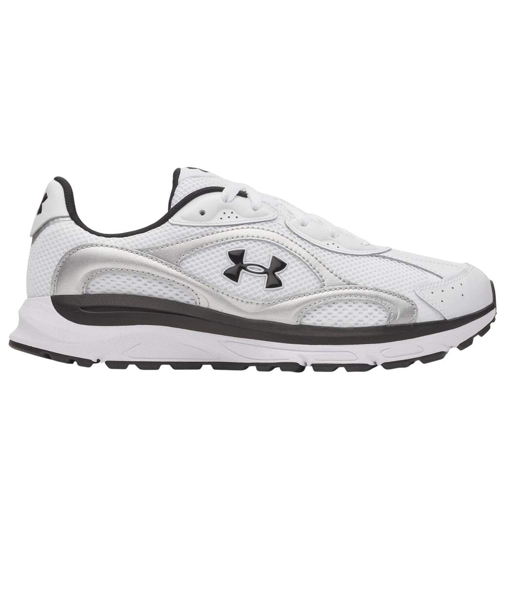 Baskets Motif/style Sportif Tech Homme Blanc Argenté Noir Under Armour-1