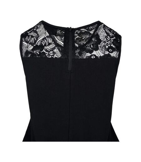 Womens/ladies Block Lace Detail Jumpsuit Black Urban Classics