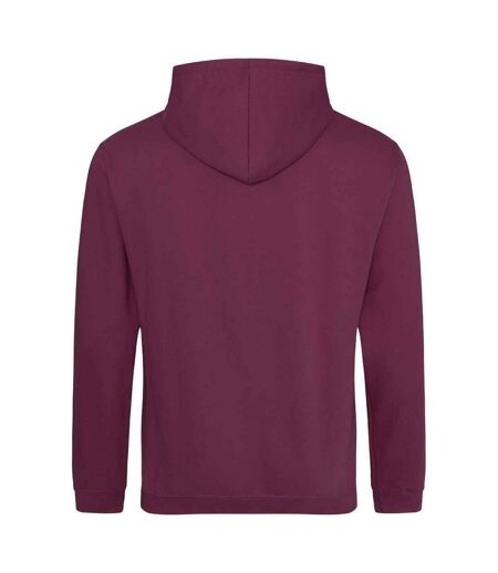Sweat À Capuche College Adulte Bordeaux Fumé Awdis