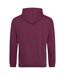 Sweat À Capuche College Adulte Bordeaux Fumé Awdis-2