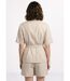 Veste ceinturée manches courtes avec lin-2