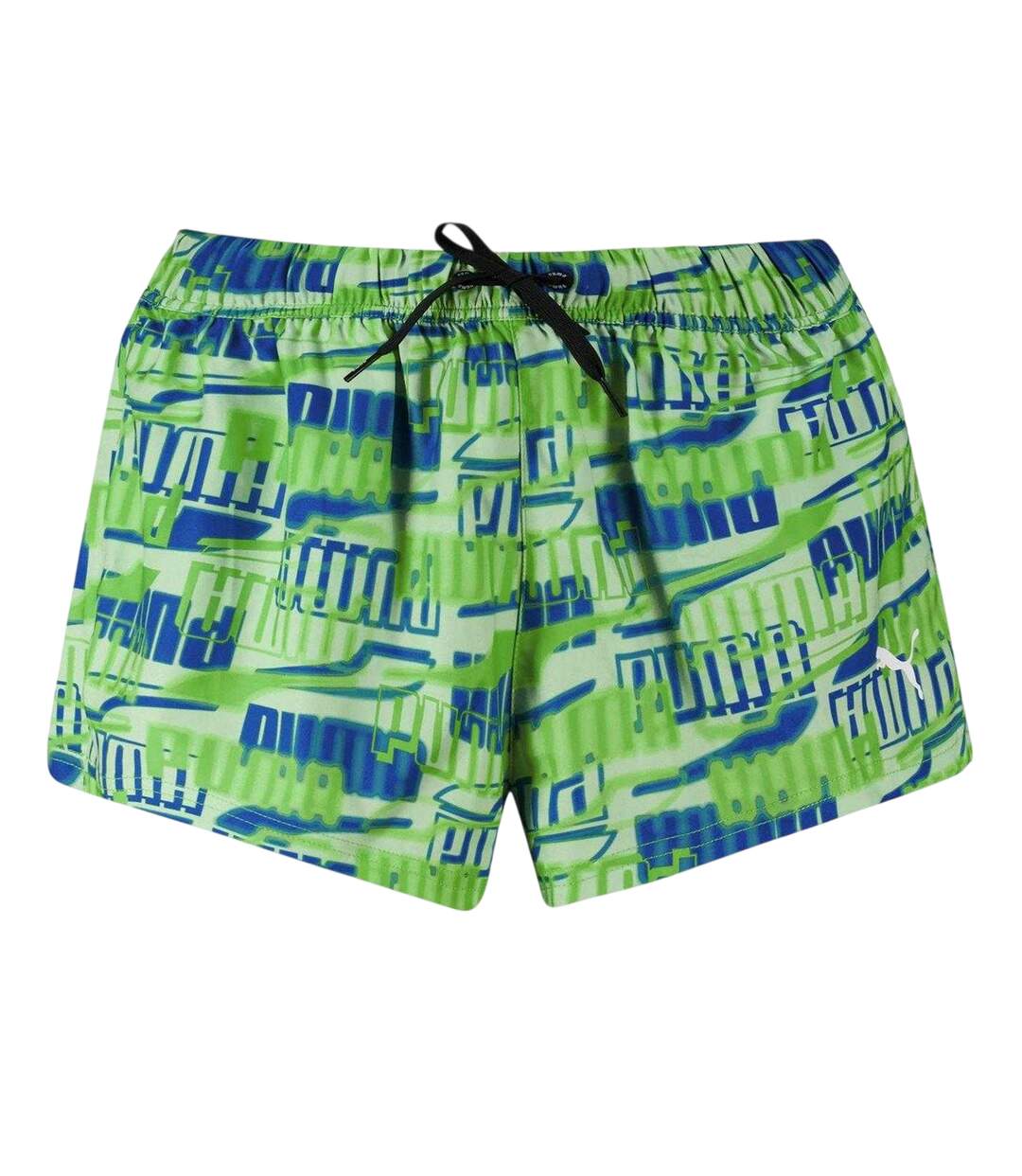 Womens/ladies Woven Repeat Logo Swim Shorts Green Puma-2