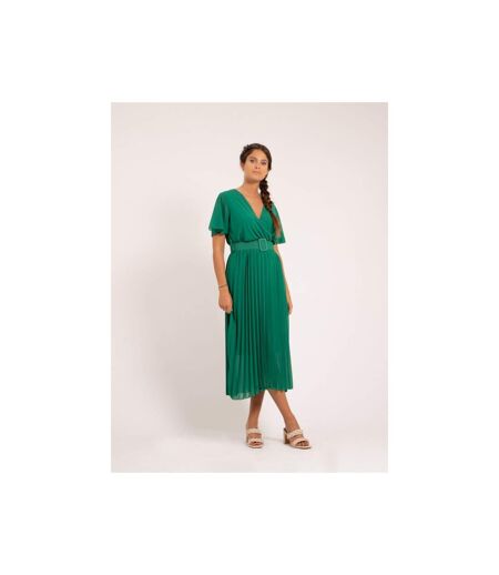 Robe midi plissée et ceinture ISALA - Dona X Lisa