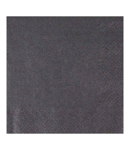 Lot de 20 Serviettes en Papier Cocktail 33x33cm Noir