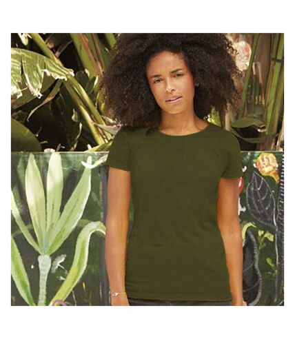 Fruit Of The Loom Womens/Ladies Short Sleeve Lady-Fit Original T-Shirt (Classic Olive)