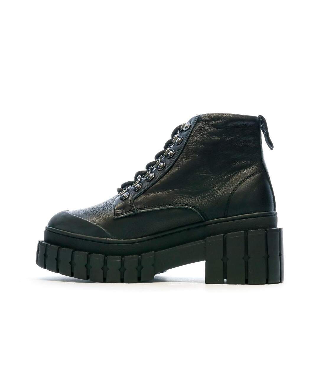 Boots noir simili femme no name kross low-1