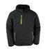 Result Genuine Recycled Mens Compass Padded Jacket (Black/Lime Green)