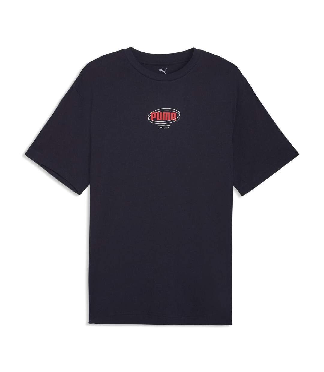 T-Shirt marine/rouge homme puma relaxed-2