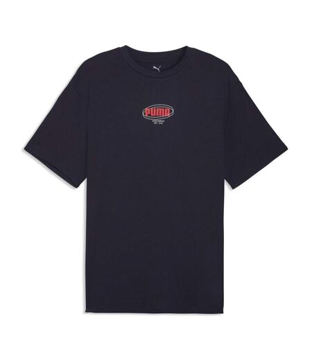 T-Shirt marine/rouge homme puma relaxed
