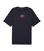T-Shirt marine/rouge homme puma relaxed-2