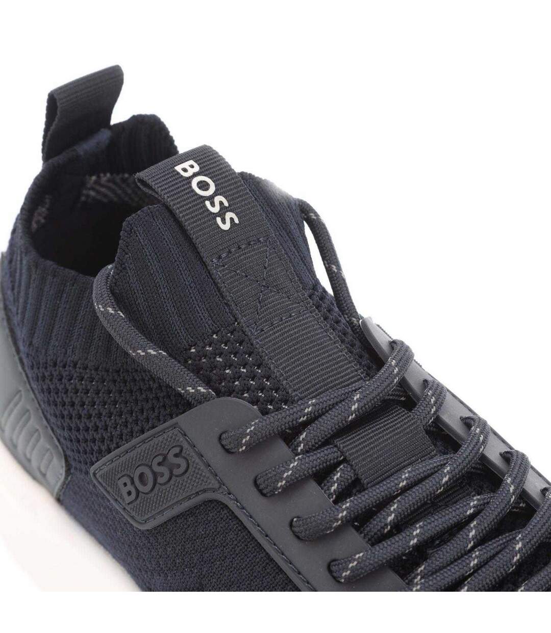 Mens Extreme Suede Running Trainers Dark Blue Boss-4