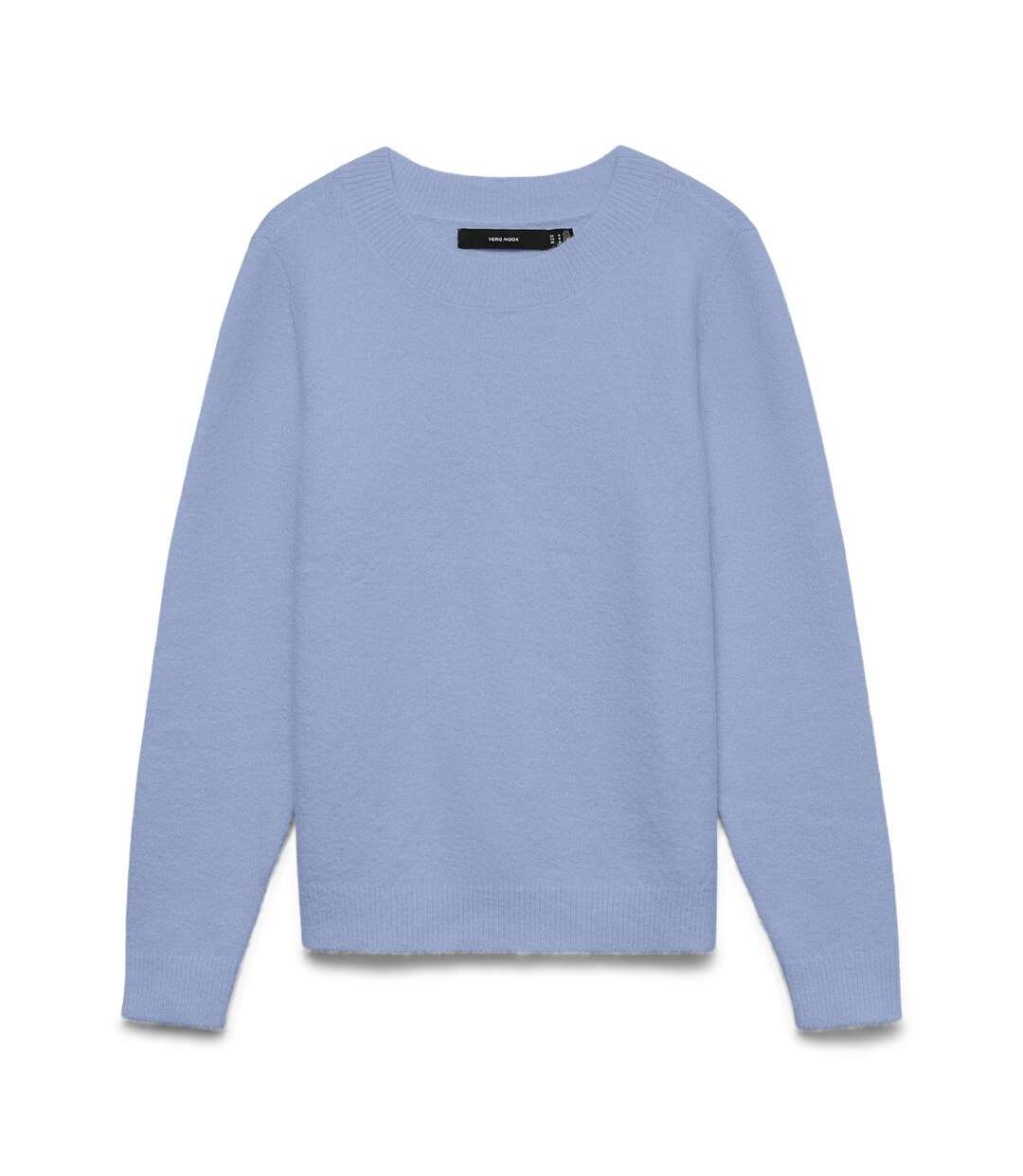 Pull bleu clair femme vero moda emily-1