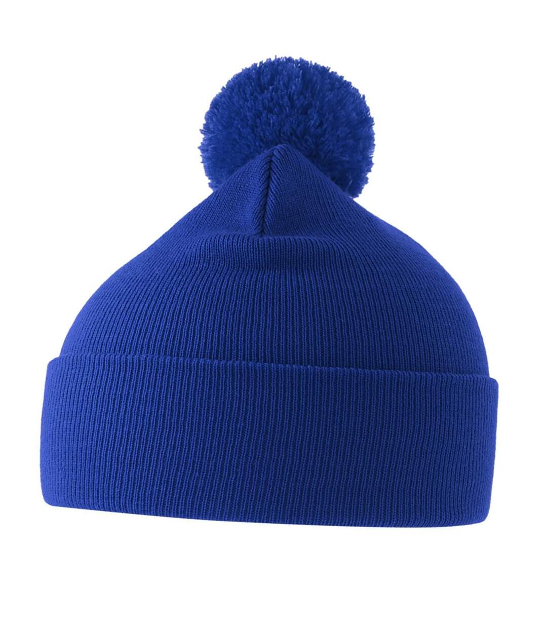 Unisex Adult Wind S Pom Pom Recycled Double Skin Cuffed Beanie Royal Blue Atlantis-1