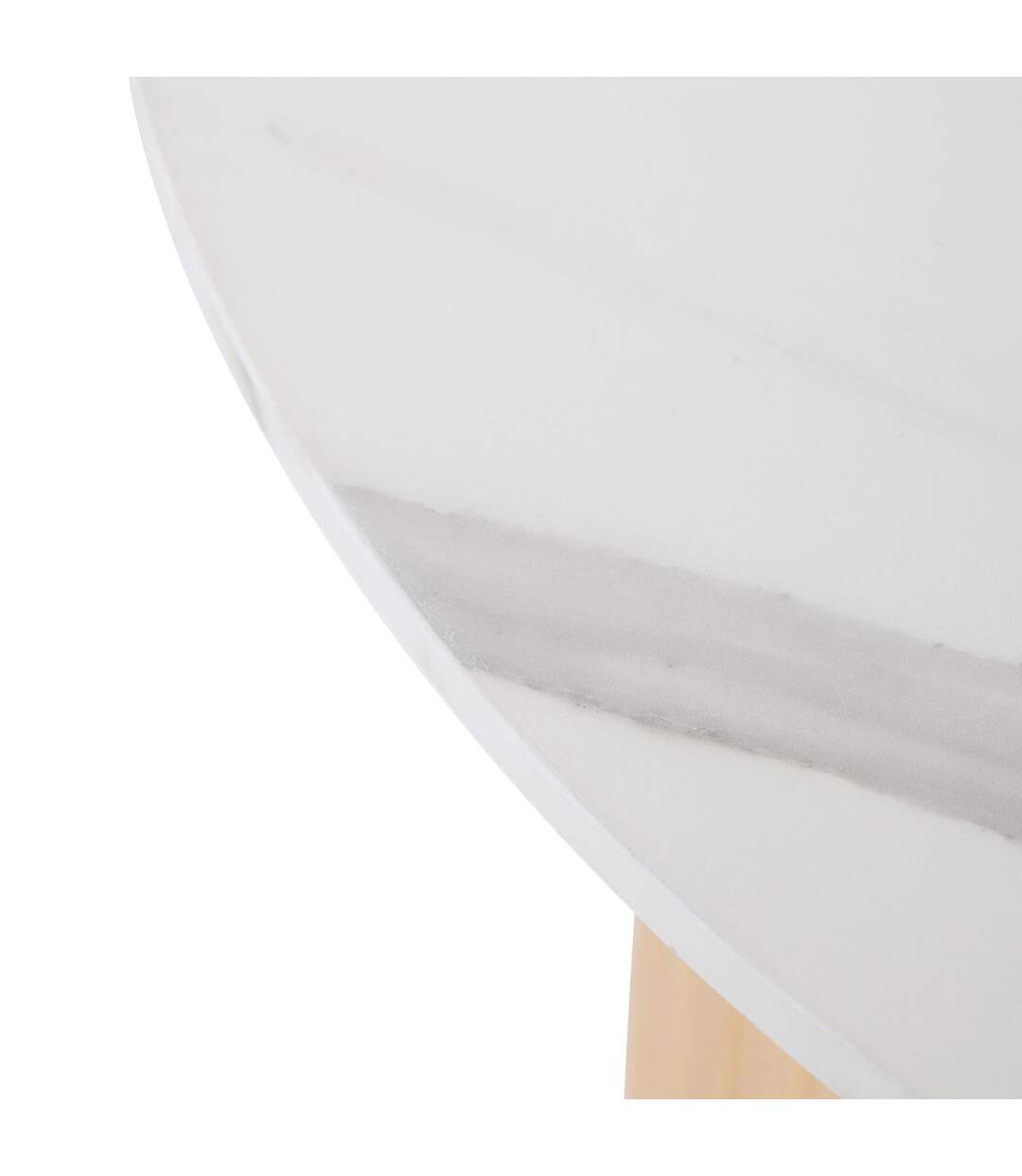Table basse avec plateau effet marbre HOMELYA - Blanc-3