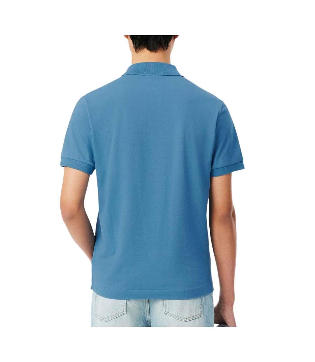 Polo bleu homme lacoste  slim fit brodé-2