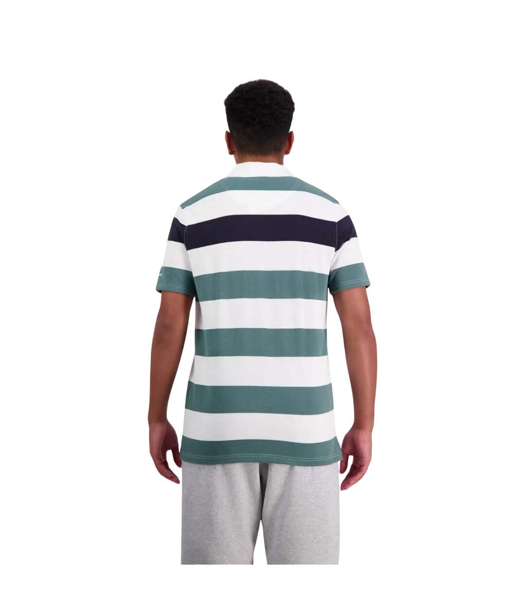 Mens Stripe Polo Shirt Bright White Canterbury-2
