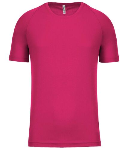 T-shirt sport - Running - Homme - PA438 - rose fuchsia