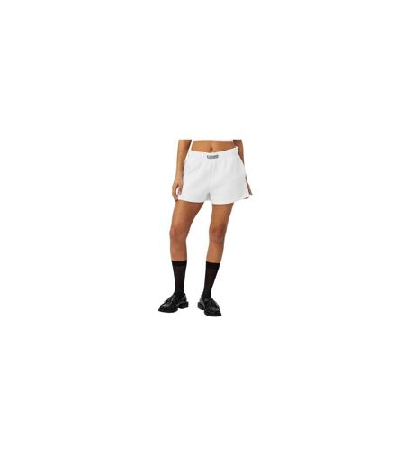 Womens/ladies Polycotton Plain Shorts White Lacoste