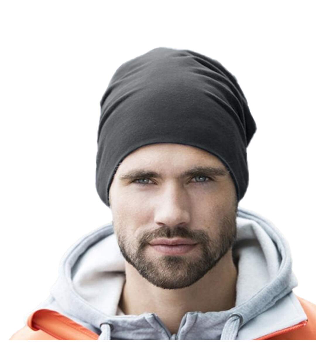Unisex adult saco jersey beanie anthracite melange Clique-2