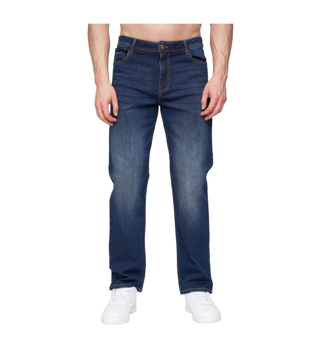 Jean Breeze Homme Bleu Foncé Délavé Henleys-1