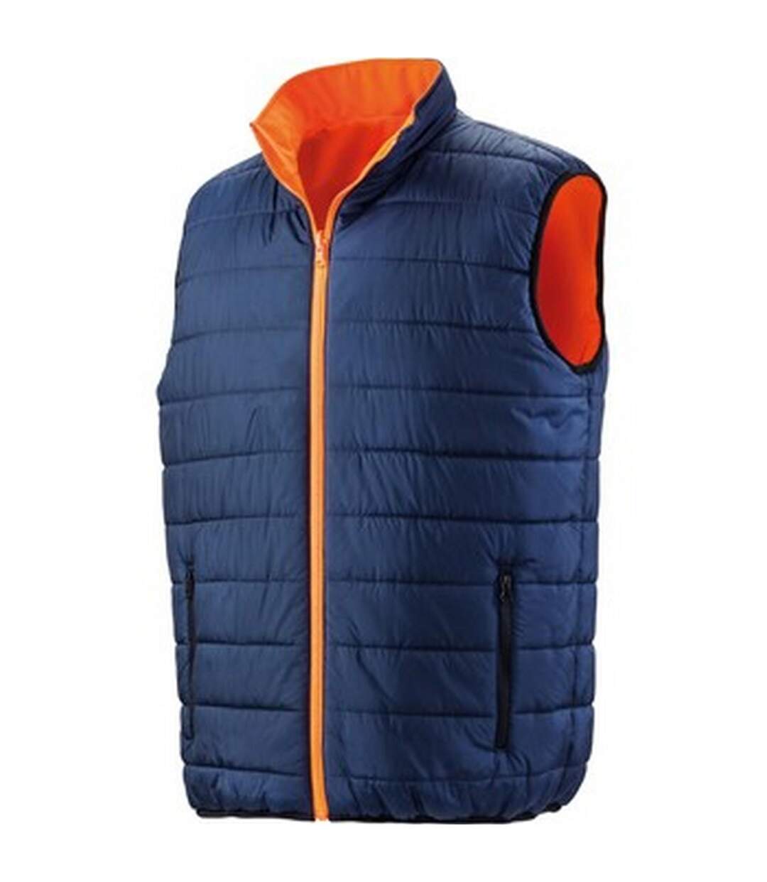 Safeguard Doudoune Réversible Sans Manches Homme Orange Fluo Bleu Marine Result-2